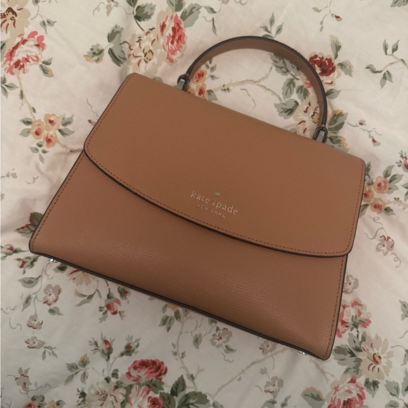 Kate Spade Tan Leather Satchel with Classic Silhouette - Picture 4 of 14